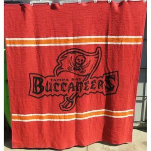 TAMPA BAY BUCCANEERS‎ 82" X 89" STADIUM BLANKET Vintage Biederlack USA Made HUGE